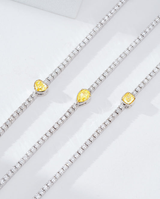 Four Prong Tennis Bracelet in 18K White Gold