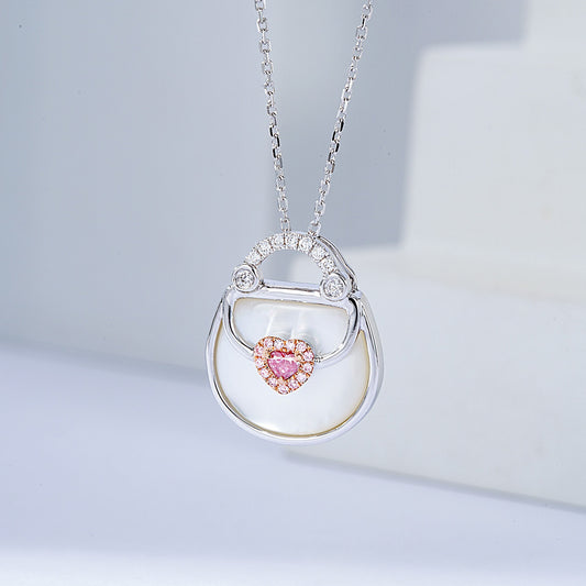 Heart Shaped Pink Diamond Pendant