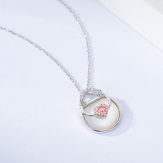 Heart Shaped Pink Diamond Pendant