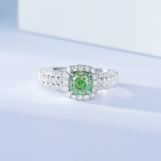 Green Diamond Engagement Rings