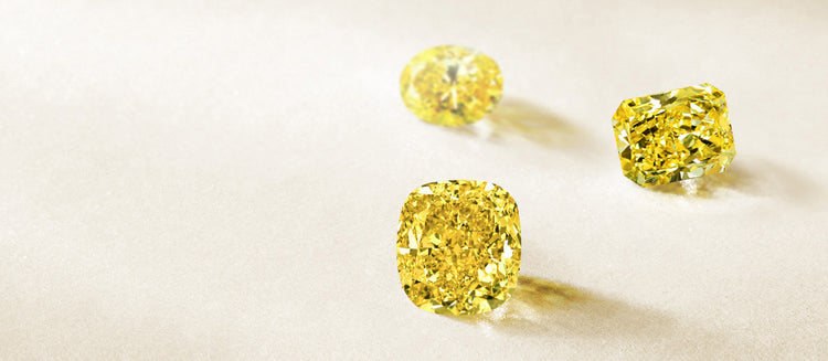 Cushion Cut, Oval Cut and Radiant Cut Yellow Diamond